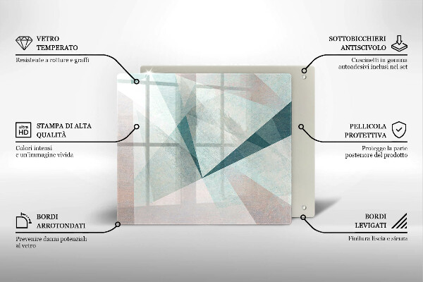 Glas Herdabdeckplatte Scharfe Abstraktion