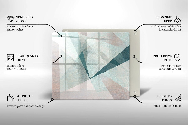 Glas Herdabdeckplatte Scharfe Abstraktion