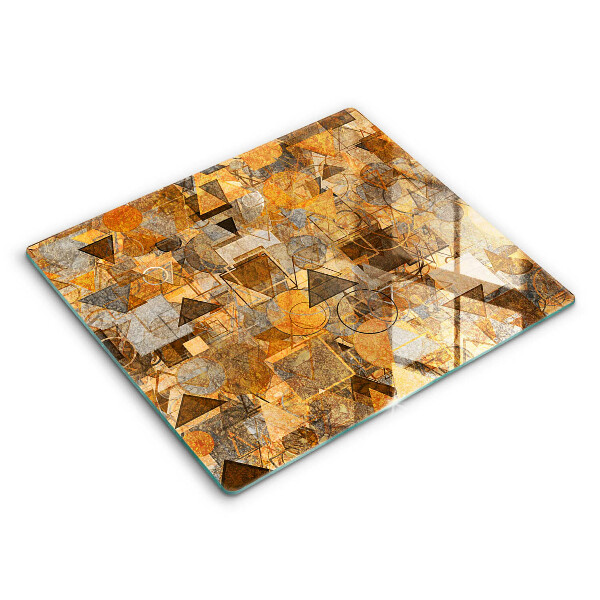 Glas Herdabdeckplatte Nahtloses Muster aus geometrischen Figuren