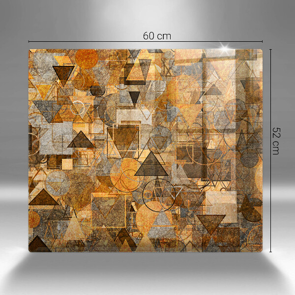 Glas Herdabdeckplatte Nahtloses Muster aus geometrischen Figuren