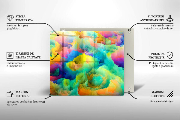 Glas Herdabdeckplatte Bunte Abstraktion