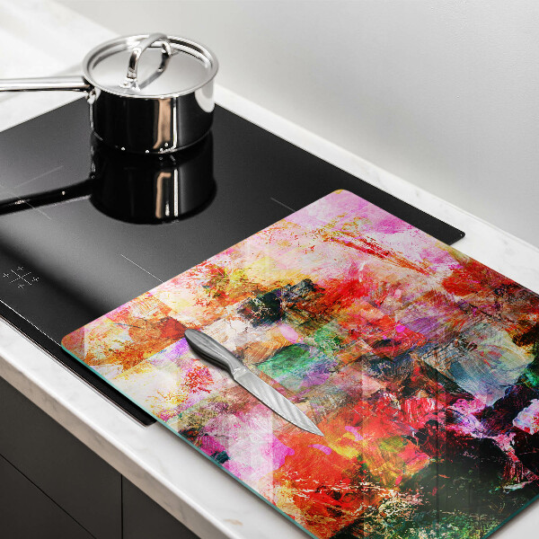 Glas Herdabdeckplatte Abstraktion malen