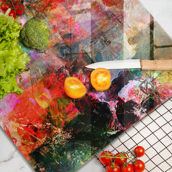 Glas Herdabdeckplatte Abstraktion malen