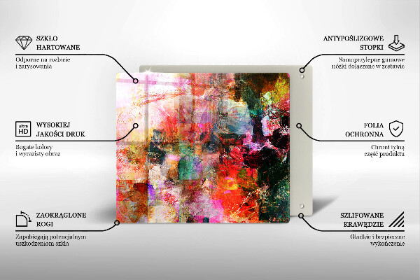 Glas Herdabdeckplatte Abstraktion malen