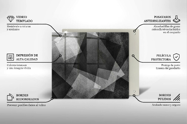 Glas Ceranfeldabdeckung Geometrische Abstraktion