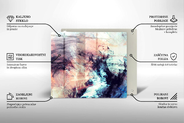 Glas Ceranfeldabdeckung Gemalte Abstraktion