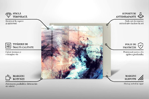 Glas Ceranfeldabdeckung Gemalte Abstraktion