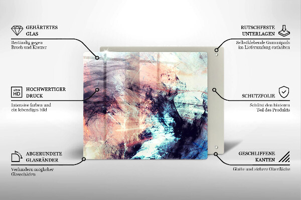 Glas Ceranfeldabdeckung Gemalte Abstraktion