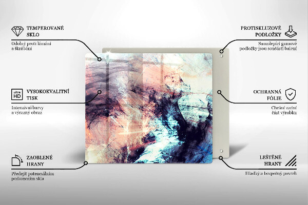 Glas Ceranfeldabdeckung Gemalte Abstraktion