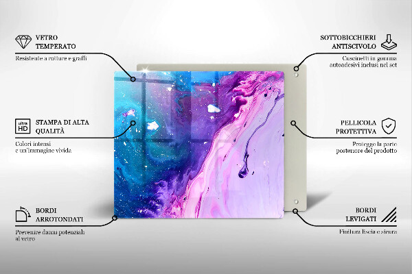 Glas Ceranfeldabdeckung Abstraktionstinten