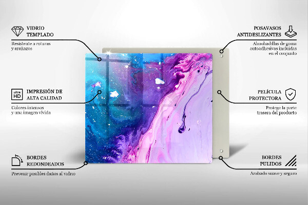 Glas Ceranfeldabdeckung Abstraktionstinten