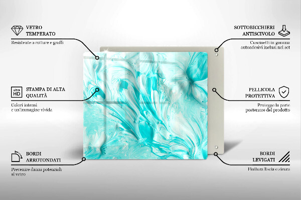 Glas Ceranfeldabdeckung Abstraktionsfarben