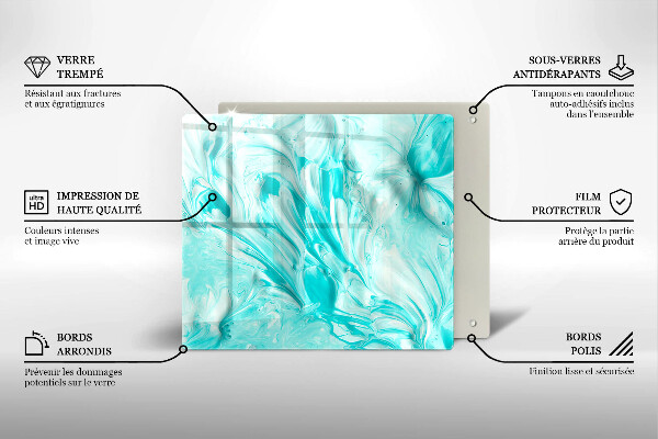 Glas Ceranfeldabdeckung Abstraktionsfarben