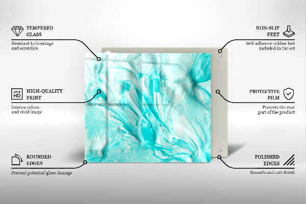 Glas Ceranfeldabdeckung Abstraktionsfarben