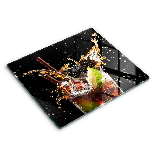 Glas Herdabdeckplatte Mit Eis trinken