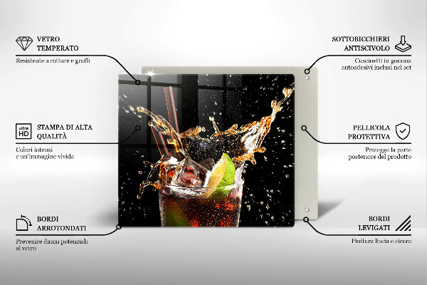 Glas Herdabdeckplatte Mit Eis trinken
