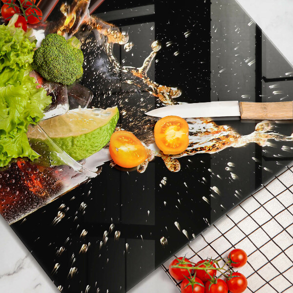 Glas Herdabdeckplatte Mit Eis trinken