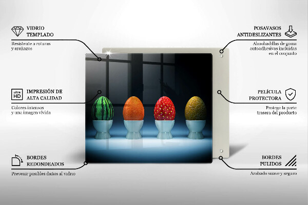 Glas Herdabdeckplatte Abstrakte Fruchteier