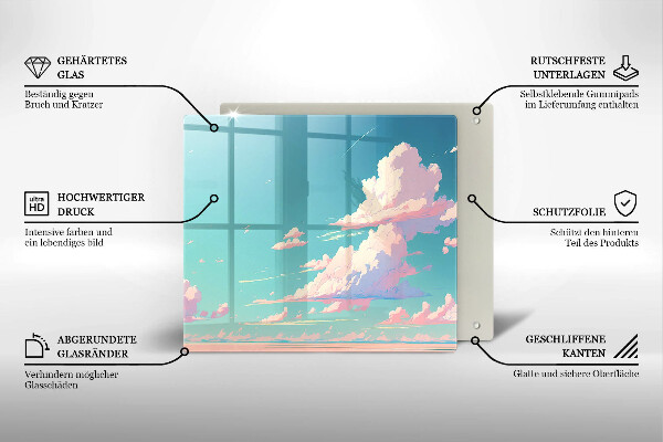 Glas Ceranfeldabdeckung Märchenhafter Himmel