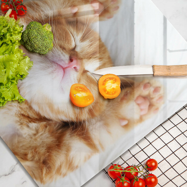 Glas Herdabdeckplatte Kleines süßes Kätzchen