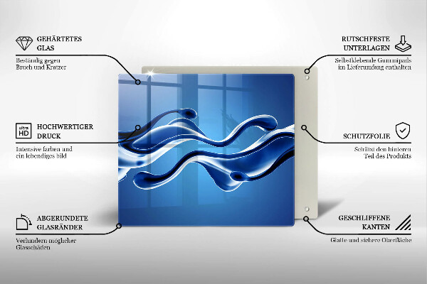 Glas Ceranfeldabdeckung Flüssige Abstraktion