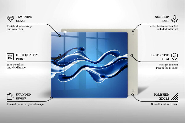 Glas Ceranfeldabdeckung Flüssige Abstraktion