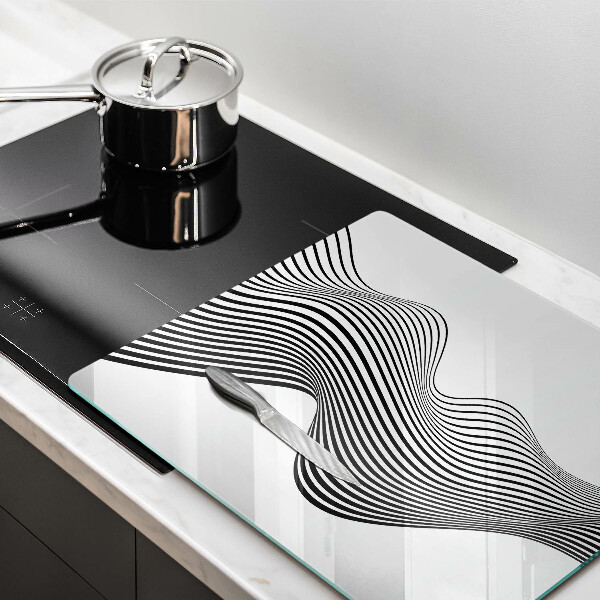 Glas Ceranfeldabdeckung Lineare Abstraktion