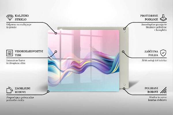 Glas Ceranfeldabdeckung Pastellabstraktion