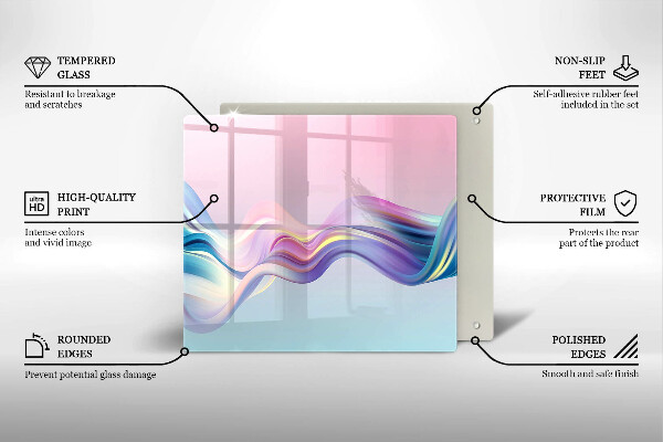 Glas Ceranfeldabdeckung Pastellabstraktion