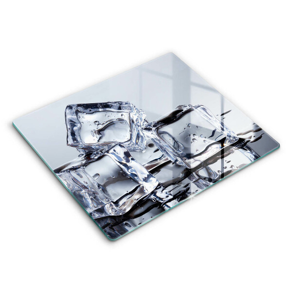 Glas Herdabdeckplatte Eiswürfel