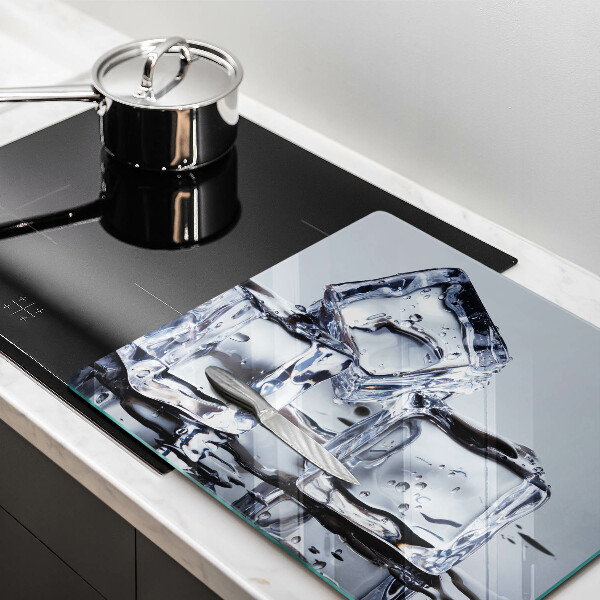 Glas Herdabdeckplatte Eiswürfel