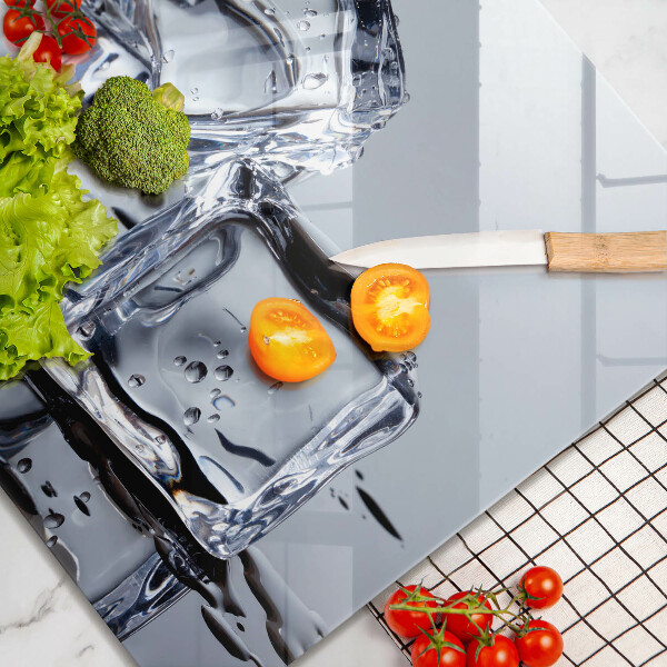 Glas Herdabdeckplatte Eiswürfel