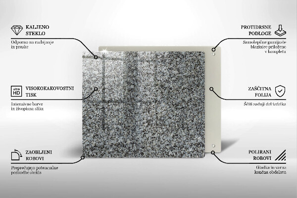 Glas Herdabdeckplatte Steinstruktur