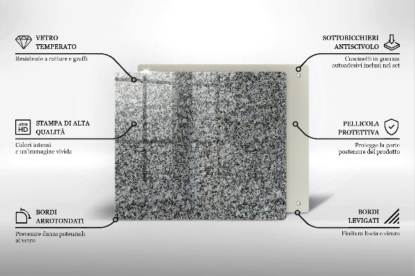 Glas Herdabdeckplatte Steinstruktur