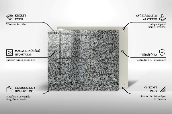 Glas Herdabdeckplatte Steinstruktur