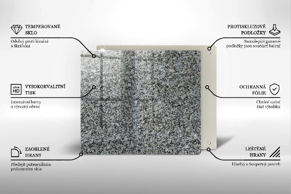 Glas Herdabdeckplatte Steinstruktur