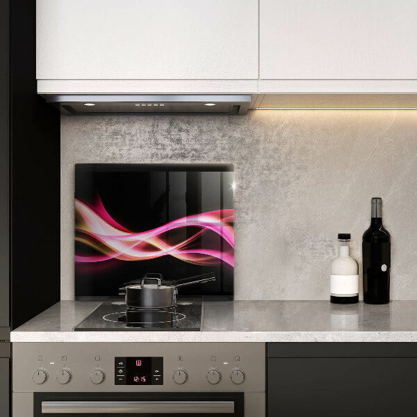 Glas Herdabdeckplatte Abstrakter Neonrauch