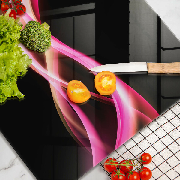 Glas Herdabdeckplatte Abstrakter Neonrauch