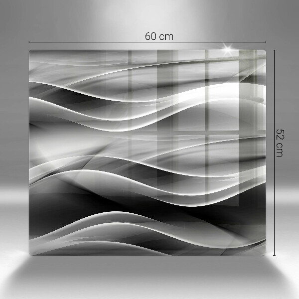 Glas Herdabdeckplatte Abstrakte Rauchlinien