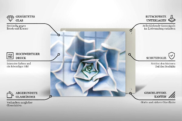 Glas Herdabdeckplatte Blumenpflanze