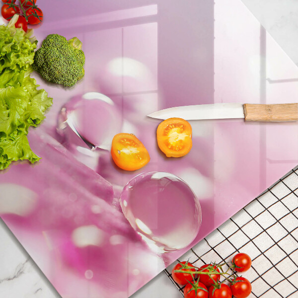 Glas Herdabdeckplatte Taublütenblätter