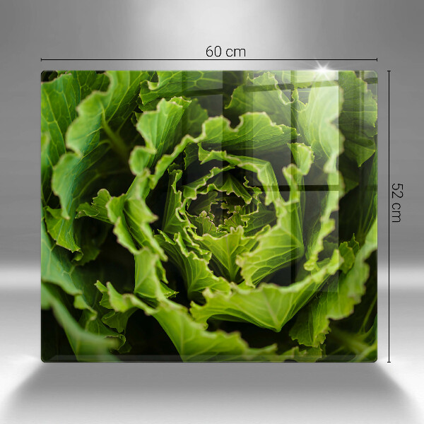 Glas Herdabdeckplatte Salatblätter essen