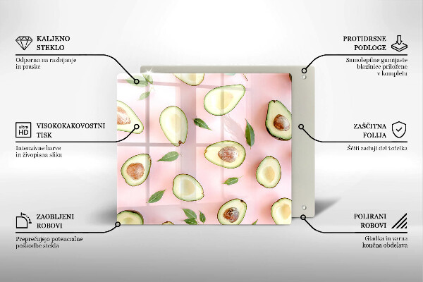 Glas Ceranfeldabdeckung Avocado-Muster