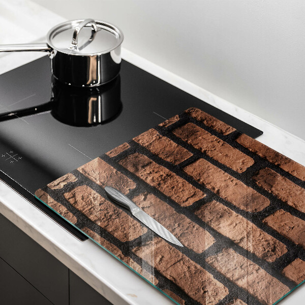 Glas Ceranfeldabdeckung Ziegelwand