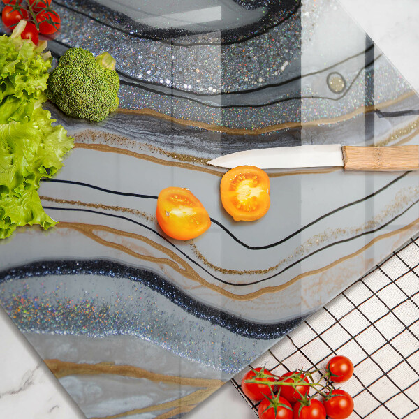 Glas Ceranfeldabdeckung Rock mit Gold