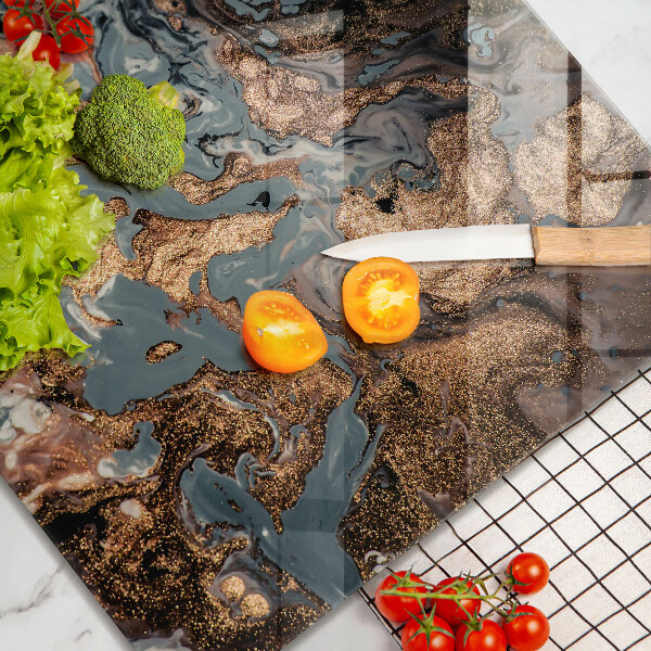 Glas Ceranfeldabdeckung Goldene Felsstruktur