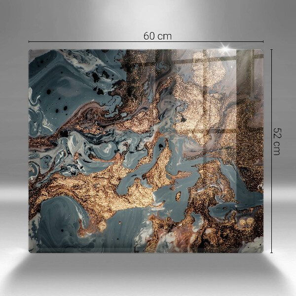 Glas Ceranfeldabdeckung Goldene Felsstruktur