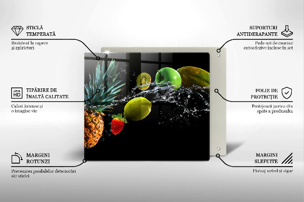 Glas Ceranfeldabdeckung Früchte im Wasser