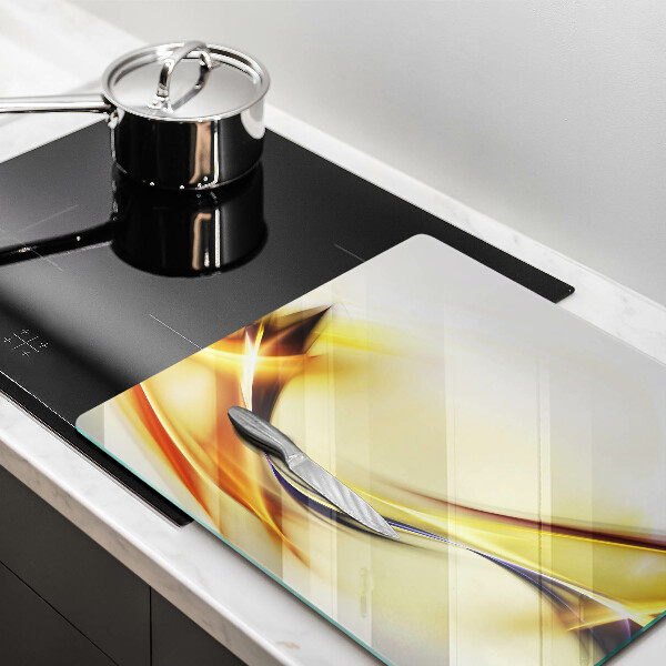 Glas Herdabdeckplatte Abstrakte Lichtlinien