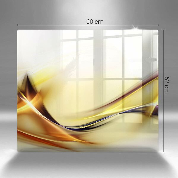 Glas Herdabdeckplatte Abstrakte Lichtlinien